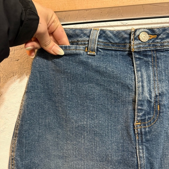 VTG Y2K Old Navy Blue Denim Jean Pencil Skirt With 9” Slit Sz 2 90s - Picture 4 of 9
